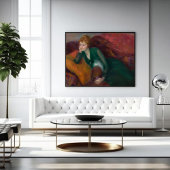 Jonge vrouw in het groen, William James Glackens Poster