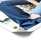 Jonge vrouw in het Westen Poster (Hoek)