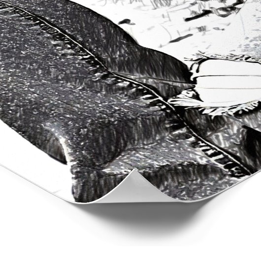 Jonge vrouw in het Westen Poster (Hoek)