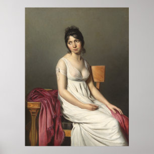 Jonge vrouw in het Wit, Jacques-Louis David Fine A Poster