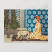 Jonge vrouw leest | Osman Hamdi Bey | Briefkaart (Voorkant)