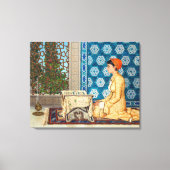 Jonge vrouw leest | Osman Hamdi Bey | Canvas Afdruk (Voorkant)