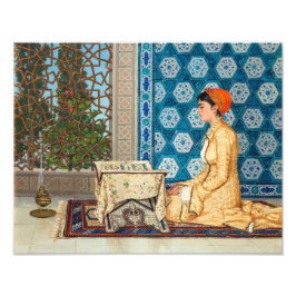 Jonge vrouw leest | Osman Hamdi Bey | Foto Afdruk