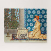 Jonge vrouw leest | Osman Hamdi Bey | Legpuzzel (Horizontaal)