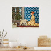 Jonge vrouw leest | Osman Hamdi Bey | Poster (Keuken)