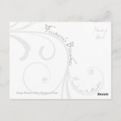 Jonge Vrouw met een Bouquet Rozen Briefkaart (Achterkant)