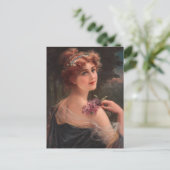 Jonge Vrouw met een Lente van Lila door Emile Vern Briefkaart (Staand voorkant)