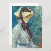 Jonge vrouw met een rietje Pet | Berthe Morisot (Voorkant / Achterkant)