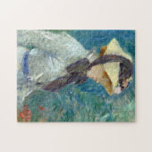 Jonge vrouw met een rietje Pet | Berthe Morisot Legpuzzel (Horizontaal)