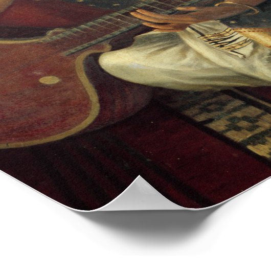 Jonge vrouw met een Veena Poster (Hoek)