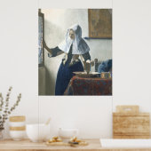 Jonge vrouw met een waterbeker van Vermeer Poster (Keuken)