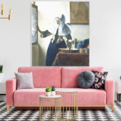 Jonge Vrouw met een Waterkruik van het Water Canvas Afdruk (Insitu (Woonkamer))