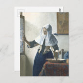 Jonge vrouw met een waterpitcher briefkaart (Voorkant / Achterkant)