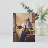 Jonge vrouw met een waterpitcher briefkaart (Staand voorkant)