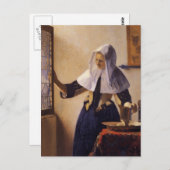 Jonge vrouw met een waterpitcher briefkaart (Voorkant / Achterkant)