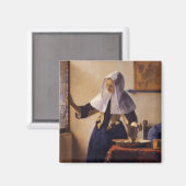 Jonge vrouw met een waterpitcher magneet (Voorkant / Achterkant)