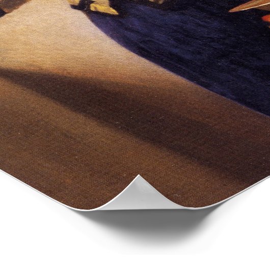 Jonge vrouw met een waterpitcher poster (Hoek)