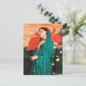 Jonge vrouw met Ibis Fine Art van Edgar Degas Briefkaart (Staand voorkant)