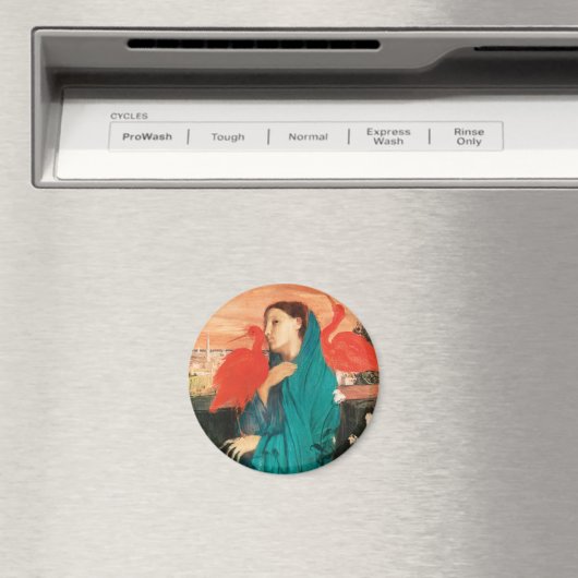 Jonge vrouw met Ibis Fine Art van Edgar Degas Magneet (Insitu (Vaatwasser))