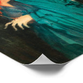 Jonge vrouw met Ibis Fine Art van Edgar Degas Poster (Hoek)