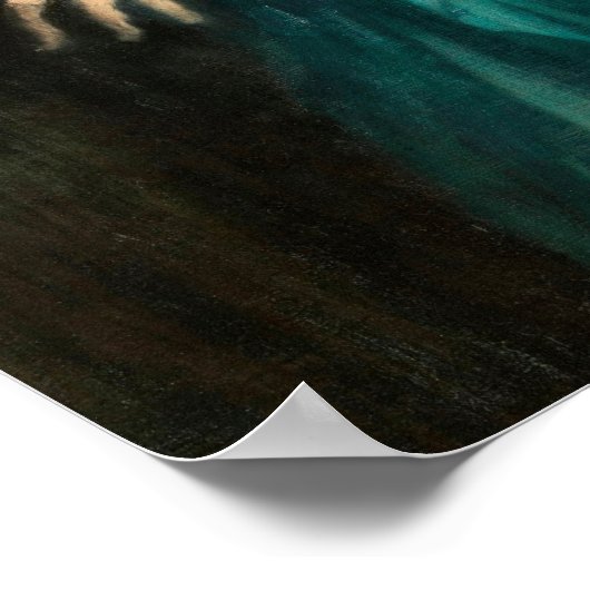 Jonge vrouw met Ibis van Edgar Degas Poster (Hoek)