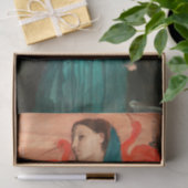 Jonge vrouw met Ibis van Edgar Degas Tissuepapier (Geschenk)
