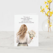 Jonge vrouw met madeliefjes sympathie dank u kaart (Gele Bloem)