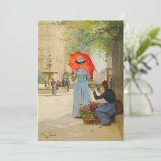 Jonge vrouw met paraplu | Victor Gabriel Gilbert (Staand voorkant)