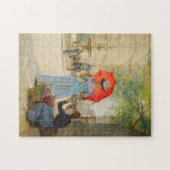 Jonge vrouw met paraplu | Victor Gabriel Gilbert Legpuzzel (Horizontaal)