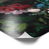 Jonge Vrouw met Pioenen door Frederic Bazille Foto Afdruk (Hoek)