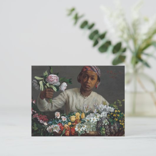 Jonge vrouw met pony's | Fré dé ric Bazille Briefkaart (Staand voorkant)