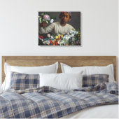 Jonge vrouw met pony's | Fré dé ric Bazille Canvas Afdruk (Insitu (Slaapkamer))