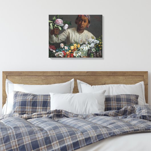 Jonge vrouw met pony's | Fré dé ric Bazille Canvas Afdruk (Insitu (Slaapkamer))