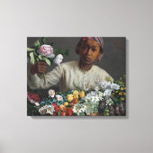 Jonge vrouw met pony's | Fré dé ric Bazille Canvas Afdruk (Voorkant)