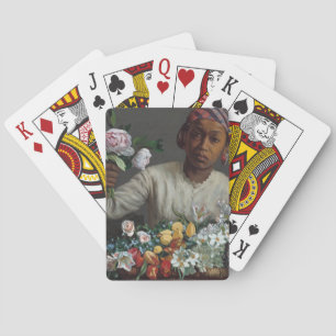 Jonge vrouw met pony's   Fré dé ric Bazille Pokerkaarten