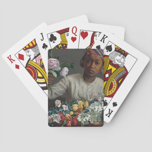 Jonge vrouw met pony's | Fré dé ric Bazille Pokerkaarten (Achterkant)