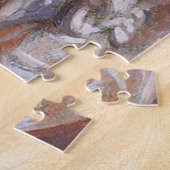 Jonge vrouw met rood haar die een goed boek lezen legpuzzel (Zijkant)