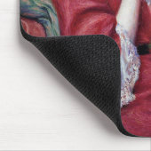 Jonge vrouw met rood haar die een goed boek lezen muismat (Hoek)