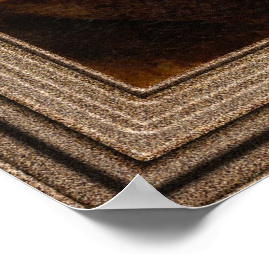 Jonge Vrouw met Vloermand Poster (Hoek)