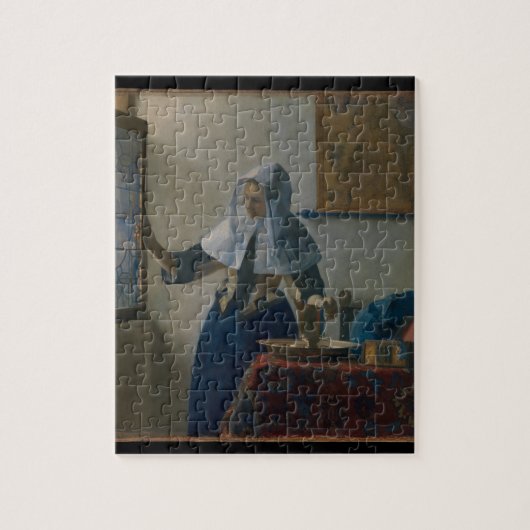 Jonge vrouw met waterpitcher Vermeer Art Puzzle Legpuzzel (Verticaal)