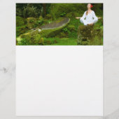 Jonge vrouw oefent yoga flyer (Voorkant)