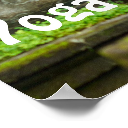 Jonge vrouw oefent yoga poster (Hoek)