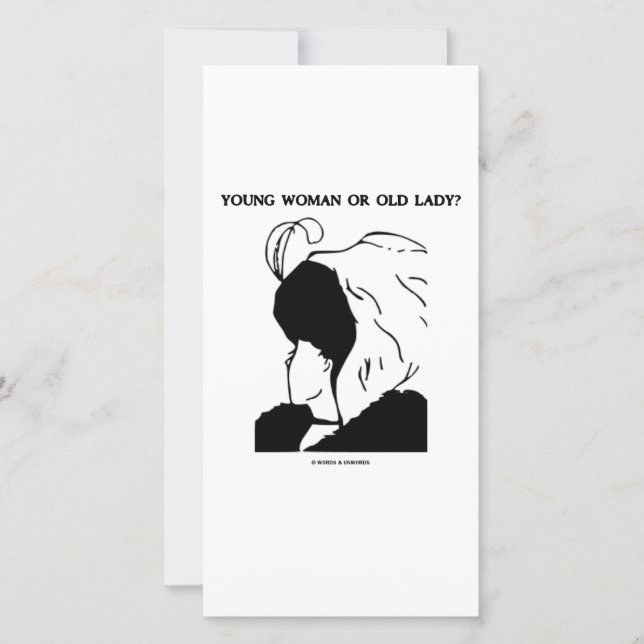 Jonge vrouw of oude dame? (Optische verlichting) (Voorkant)
