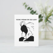 Jonge vrouw of oude dame? (Optische verlichting) Briefkaart (Staand voorkant)