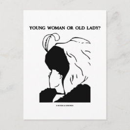 Jonge vrouw of oude dame? (Optische verlichting) Briefkaart