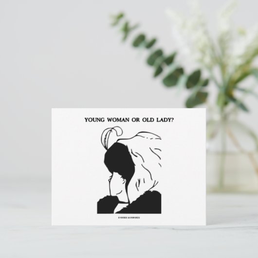 Jonge vrouw of oude dame? (Optische verlichting) Briefkaart (Staand voorkant)