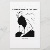 Jonge vrouw of oude dame? (optische verlichting) briefpapier (Voorkant)