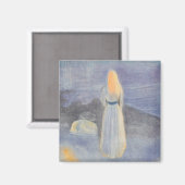 jonge vrouw op de strand (1896) van Edvard Munch Magneet (Voorkant / Achterkant)