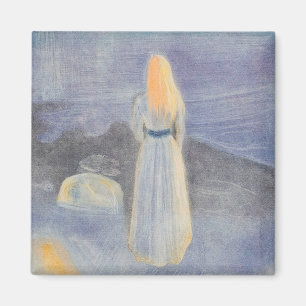 jonge vrouw op de strand (1896) van Edvard Munch Magneet