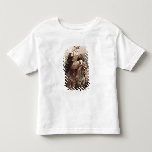 Jonge vrouw op een paard kinder shirts (Voorkant)